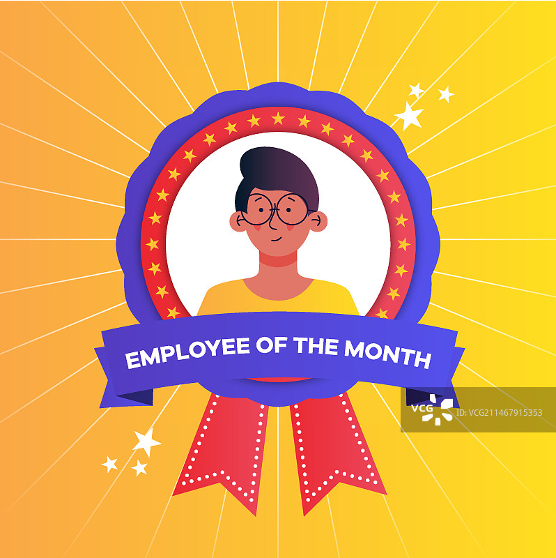 本月最佳员工概念图片素材