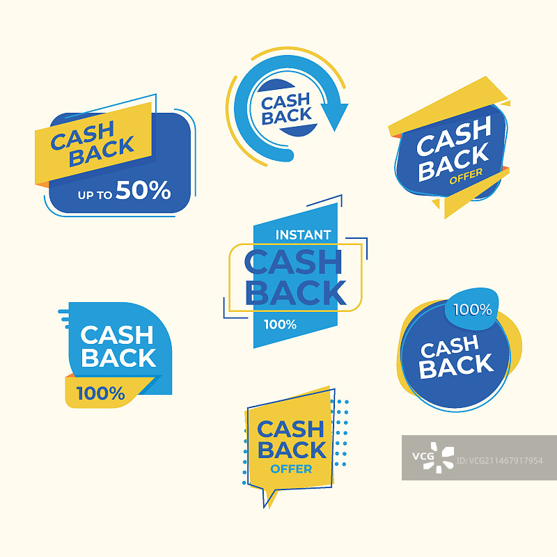 带有50%折扣的返现标签图片素材