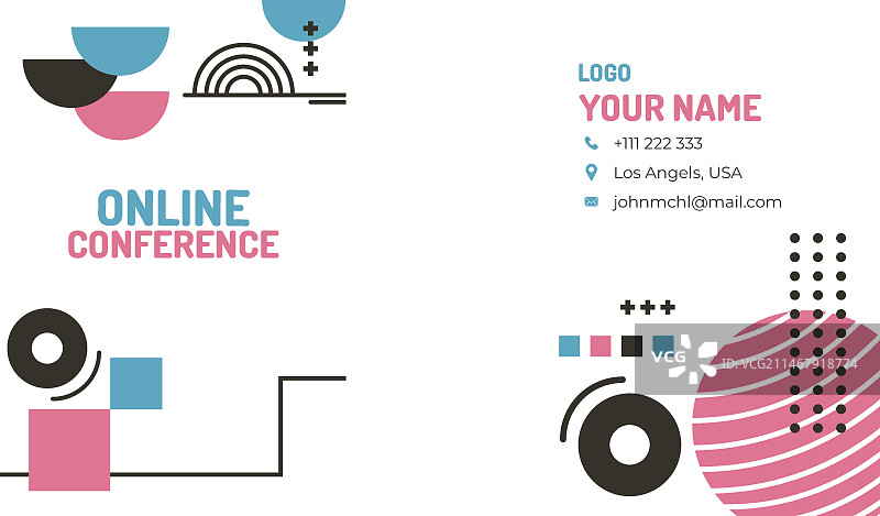 通用商务双面竖版名片模板图片素材