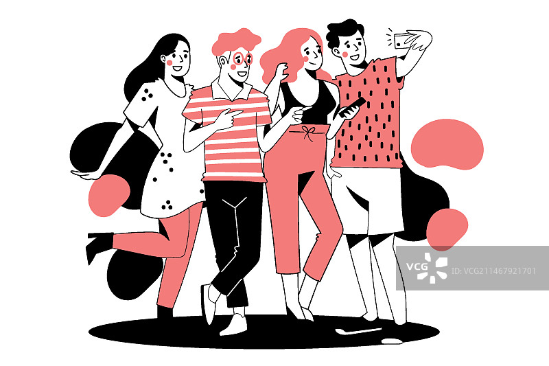 年轻人自拍图片素材