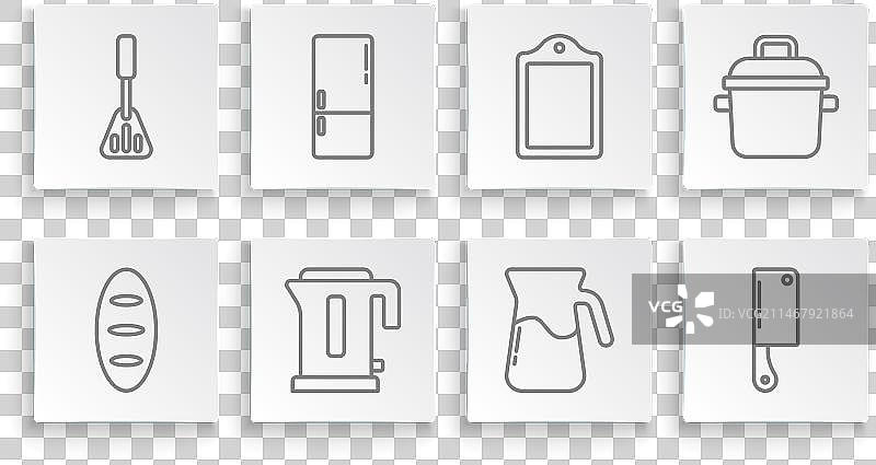 面包、冰箱、电热水壶图片素材