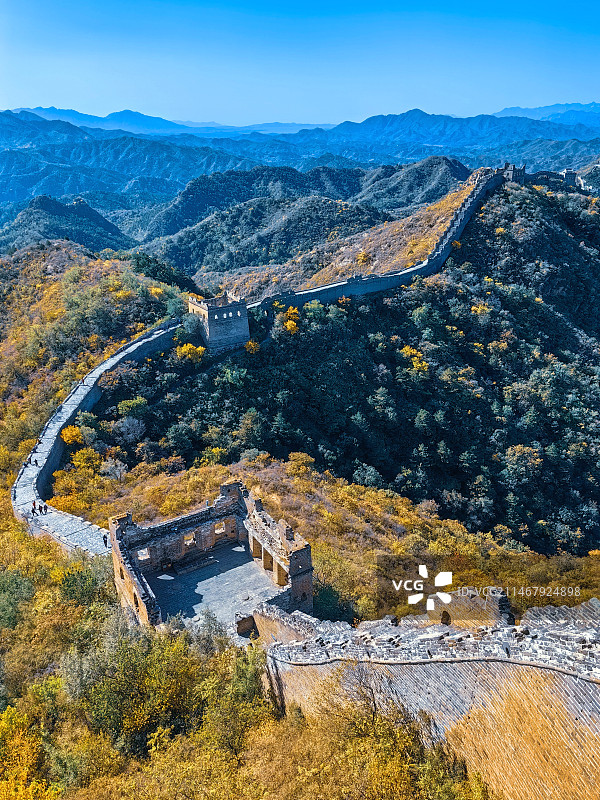金山岭长城秋色图片素材