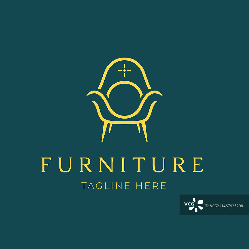 优雅的家具Logo背景图片素材