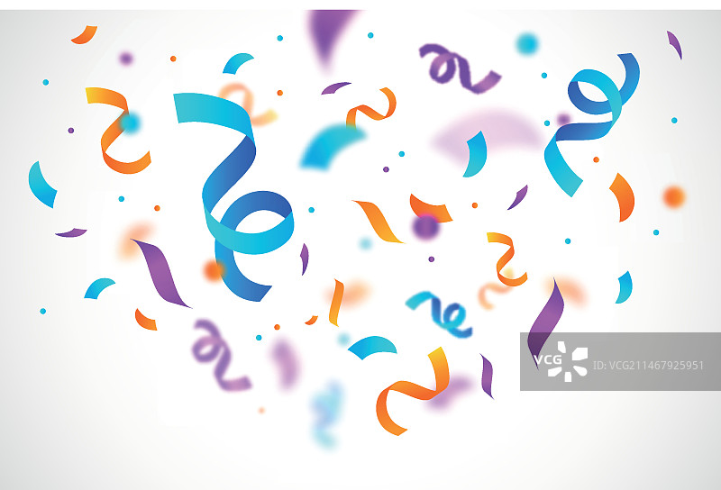 扁平风格的彩色纸屑背景图片素材