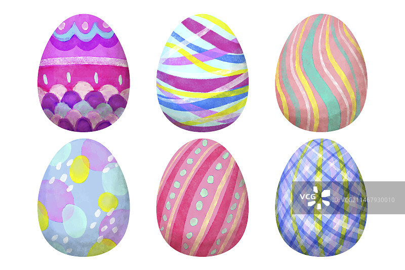 复活节彩蛋水彩设计图片素材