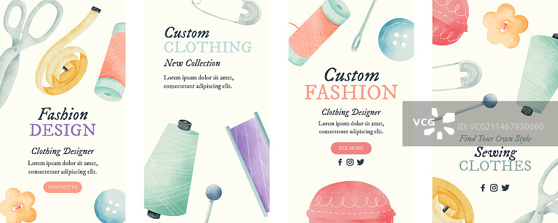 水彩时尚工作室Instagram快拍图片素材