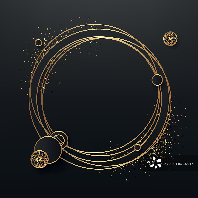 渐变金色边框模板图片素材