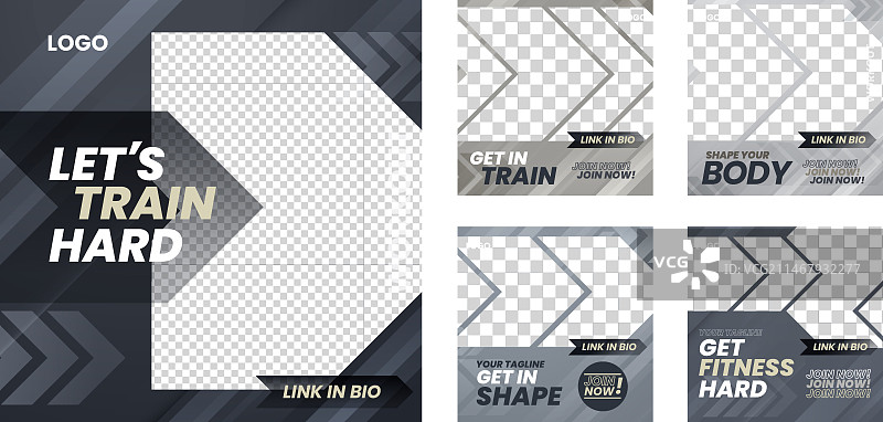 渐变风私人教练Instagram帖子图片素材