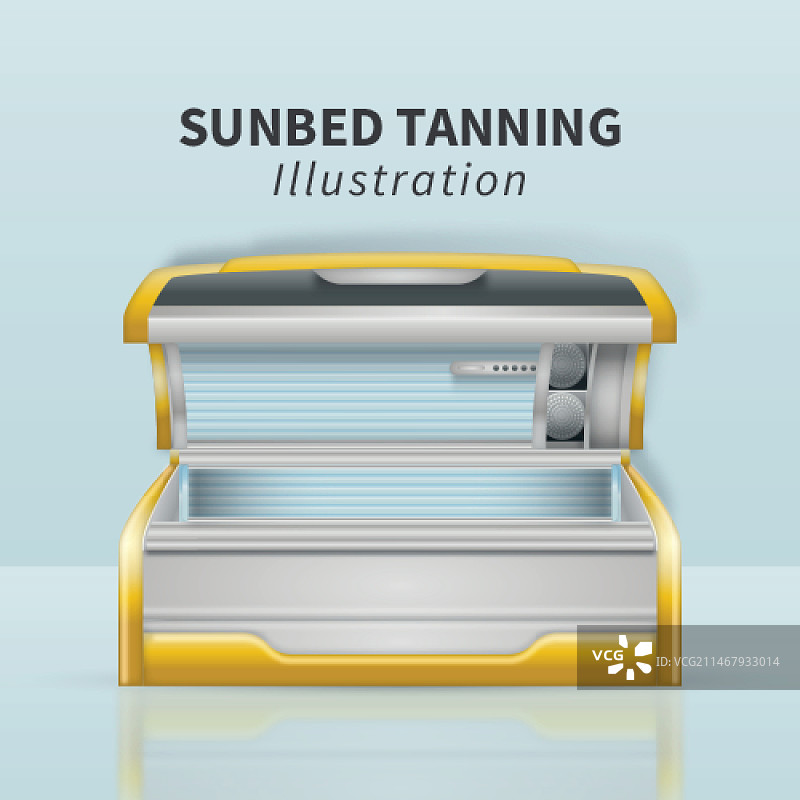 逼真日光浴床插画图片素材