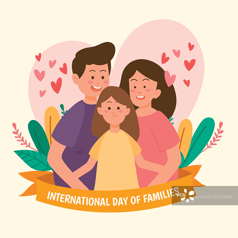国际家庭日绘画设计图片素材