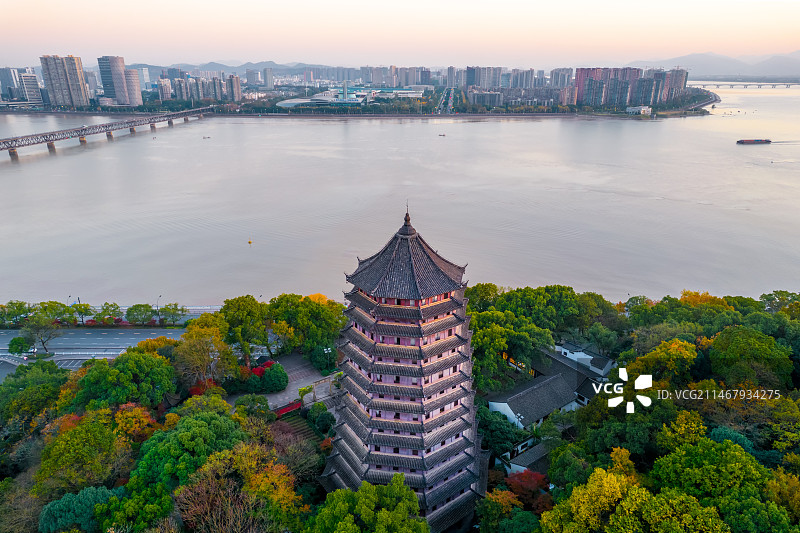 浙江杭州六和塔图片素材