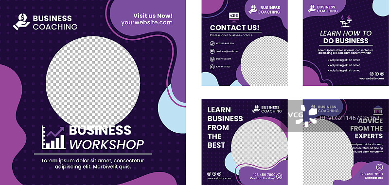 手绘商务研讨会 Instagram 帖子图片素材