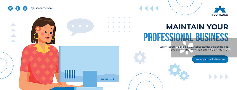 商务研讨会营销Facebook封面图片素材