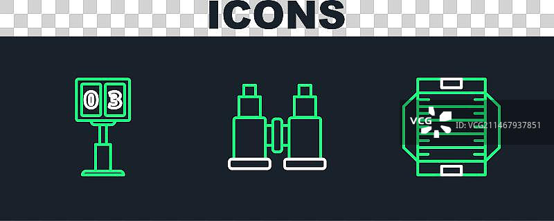 美式橄榄球场地运动机械线性组合图片素材