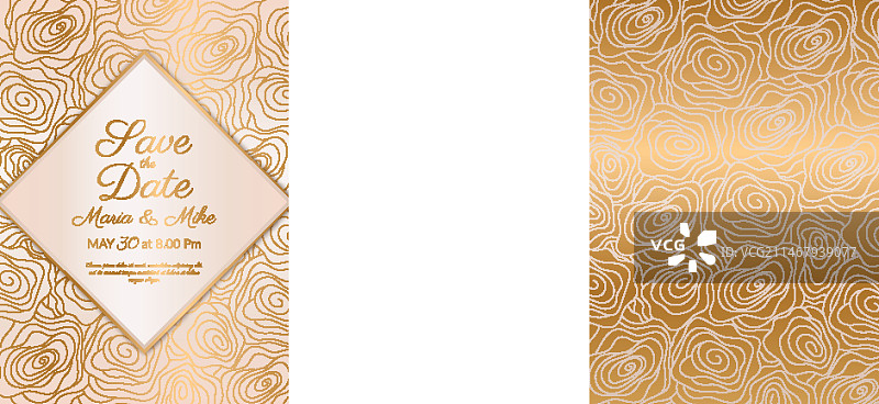 奢华婚礼邀请函模板图片素材