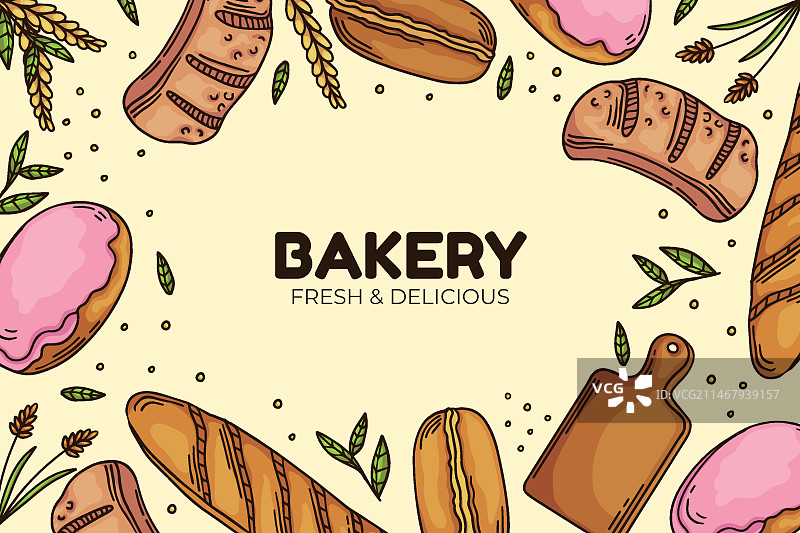 手绘烘焙背景图片素材