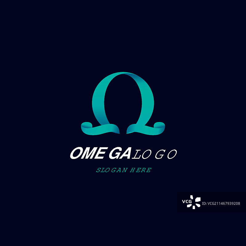 渐变欧米茄Logo模板图片素材