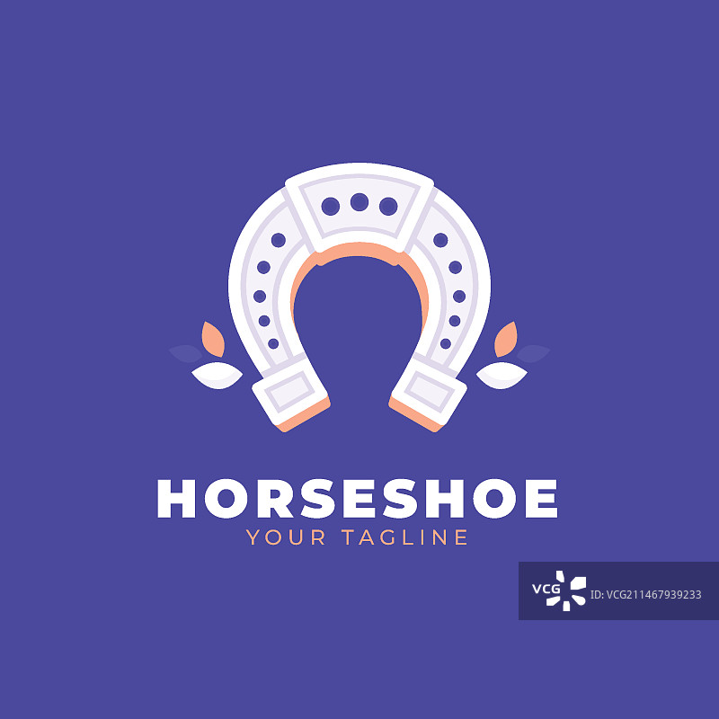 扁平风格马蹄铁Logo模板图片素材