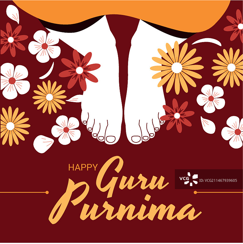 手绘格鲁布尔尼玛节插画图片素材