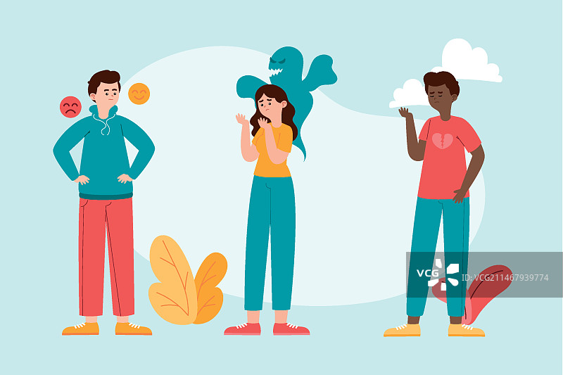 有精神健康问题的人图片素材