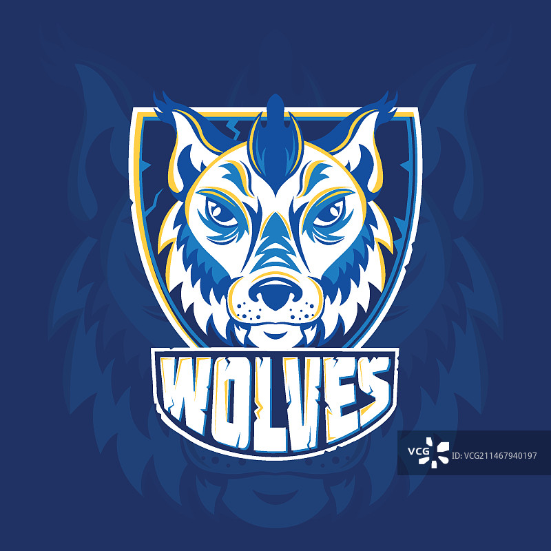 创意狼吉祥物Logo图片素材