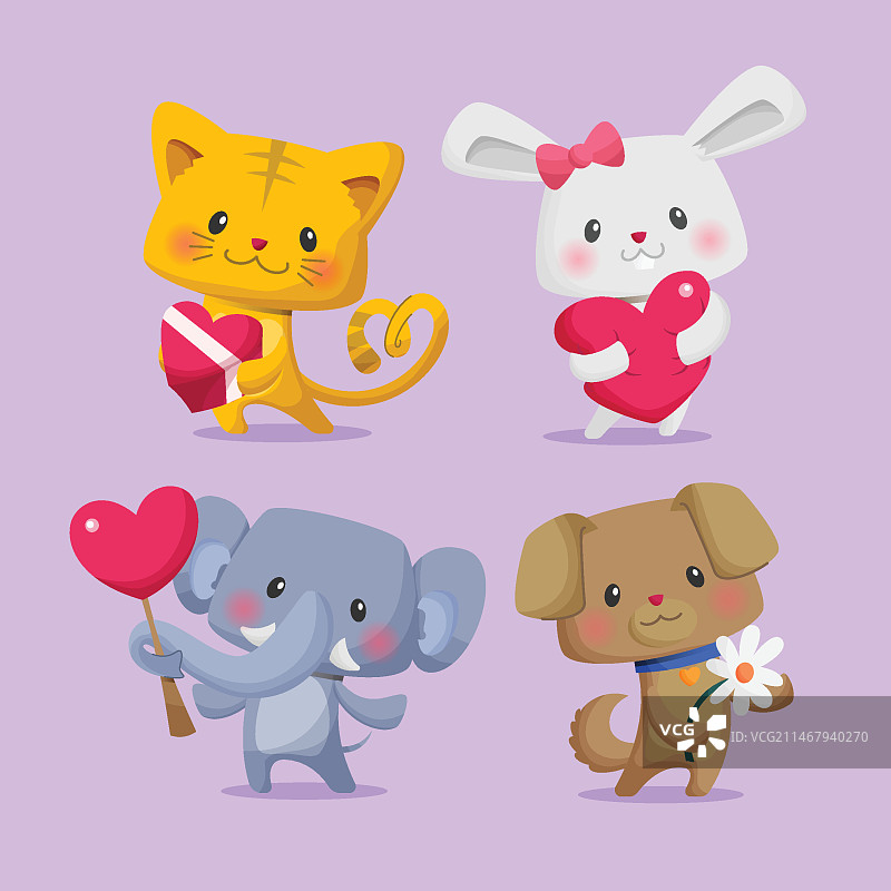 扁平动物角色合集图片素材