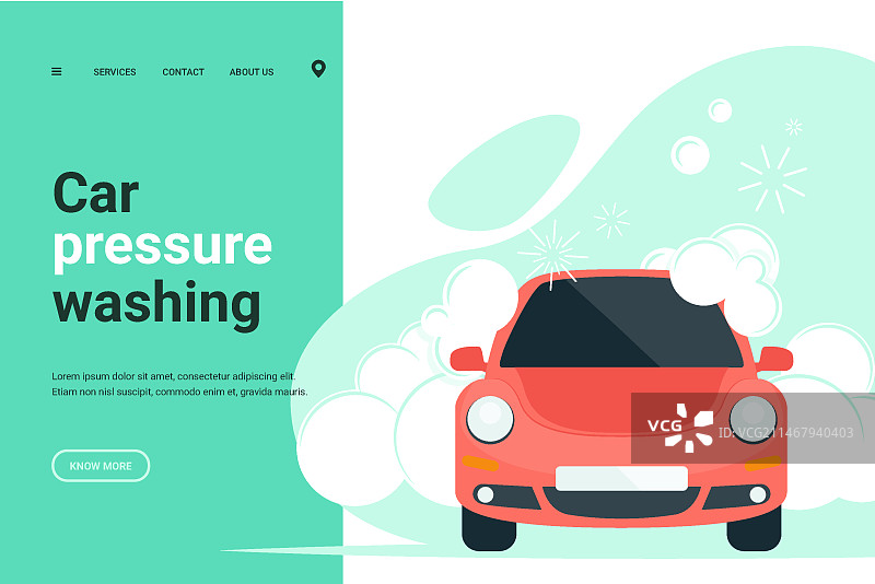高压清洗引导页图片素材