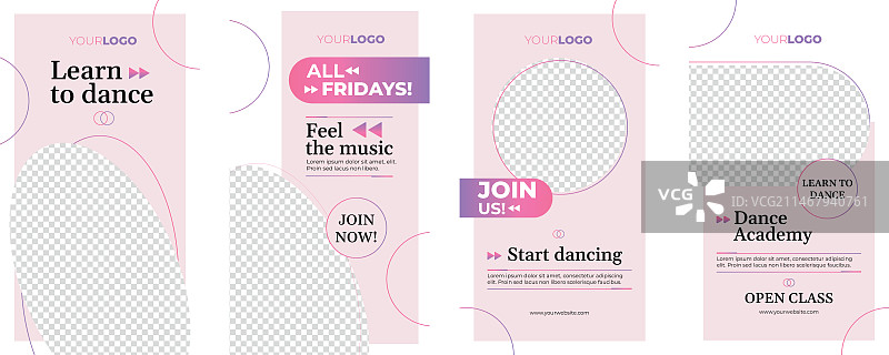 渐变舞蹈学校Instagram快拍图片素材