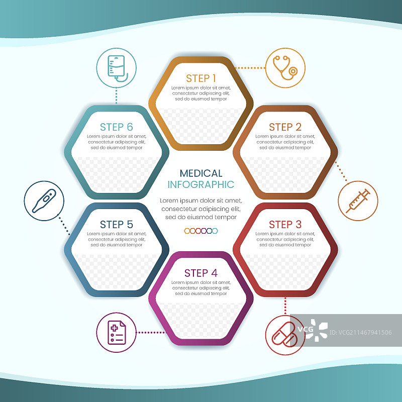 医疗信息图集合设计图片素材