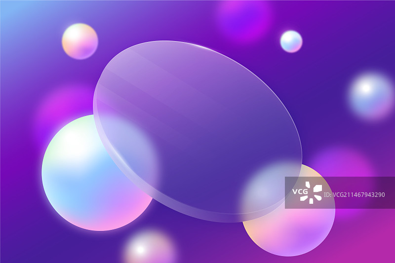 渐变玻璃拟物风图片素材