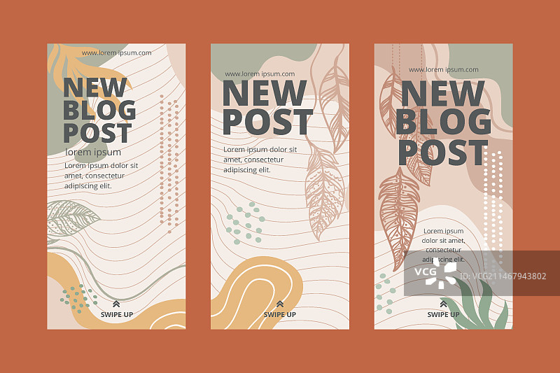 手绘波西米亚风Instagram快拍合集图片素材