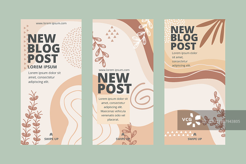 手绘波西米亚风Instagram快拍合集图片素材