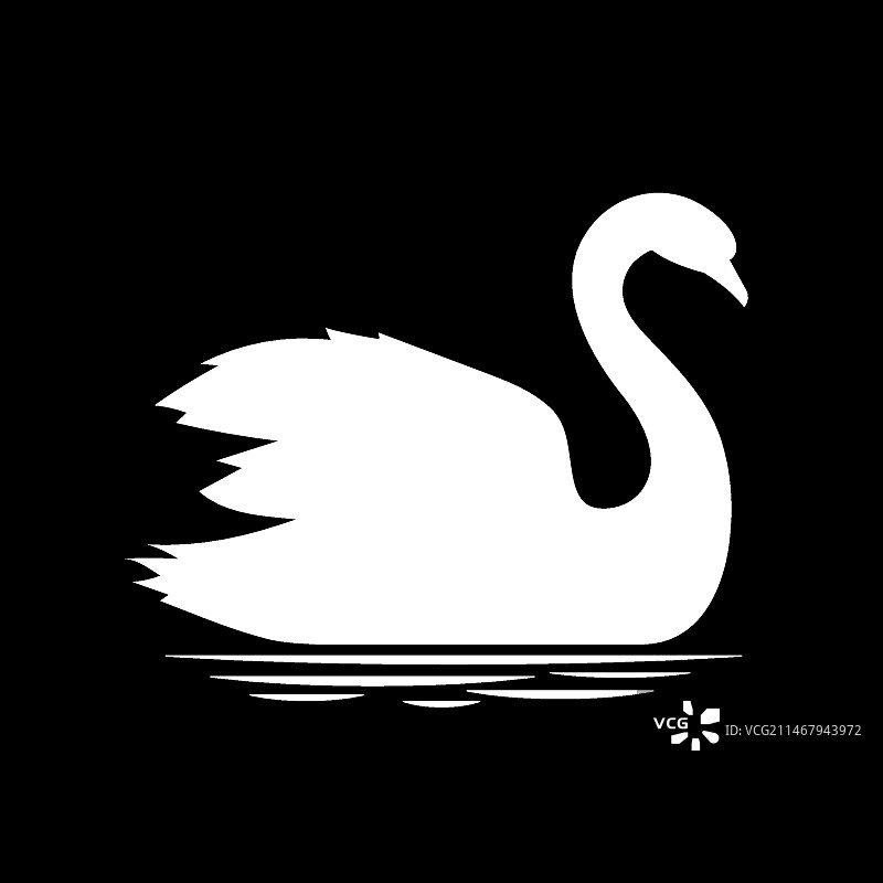 天鹅公主剪影图片素材