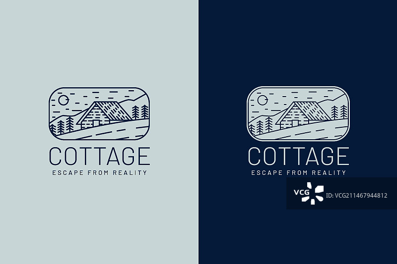 手绘小屋logo模版图片素材