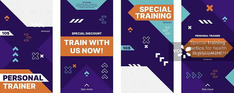 私人教练Instagram快拍模板设计图片素材