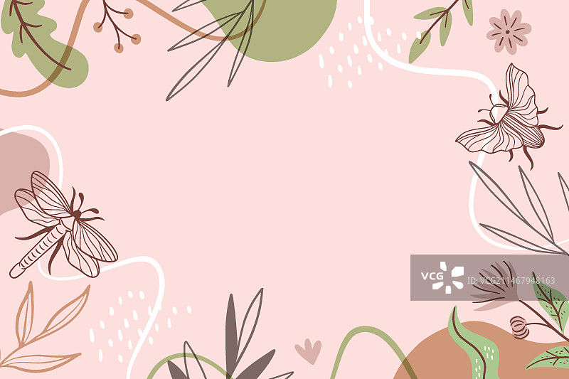 手绘波西米亚风背景图片素材