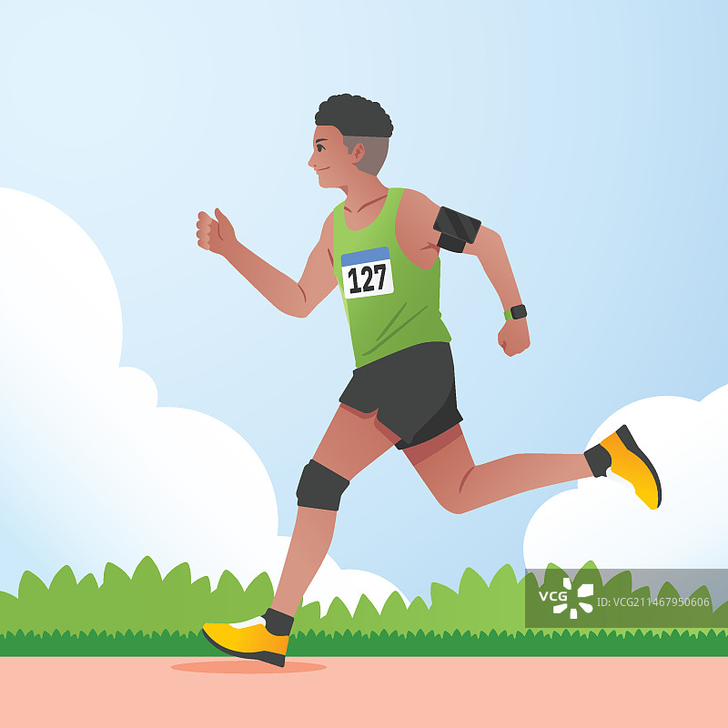 渐变越野插画图片素材