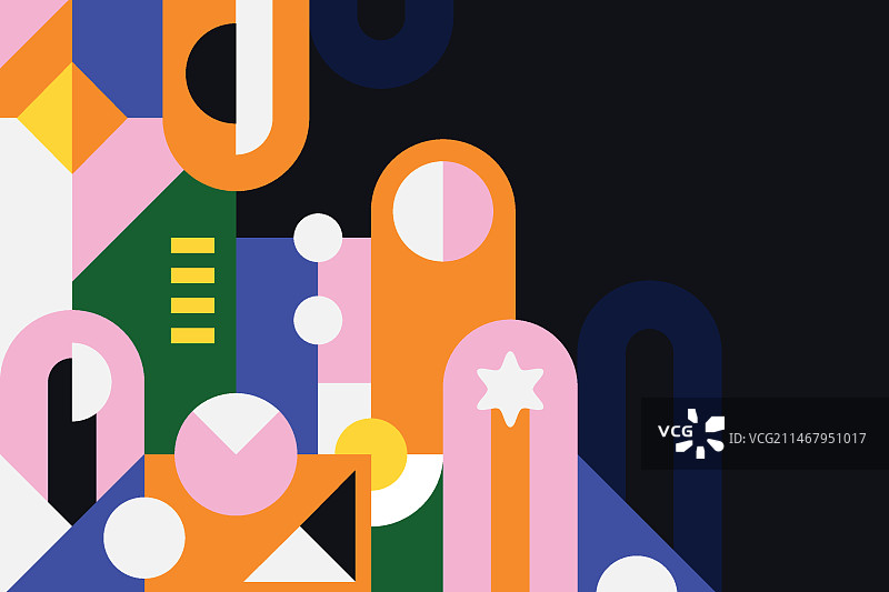 扁平风格几何背景图片素材