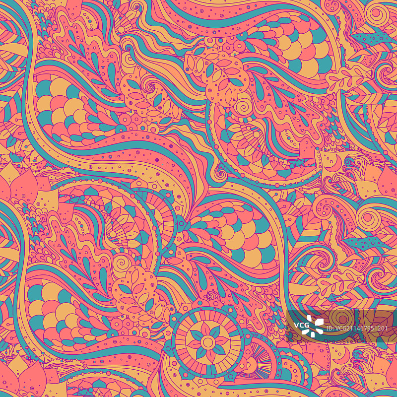 波西米亚民族亚洲无缝图案图片素材