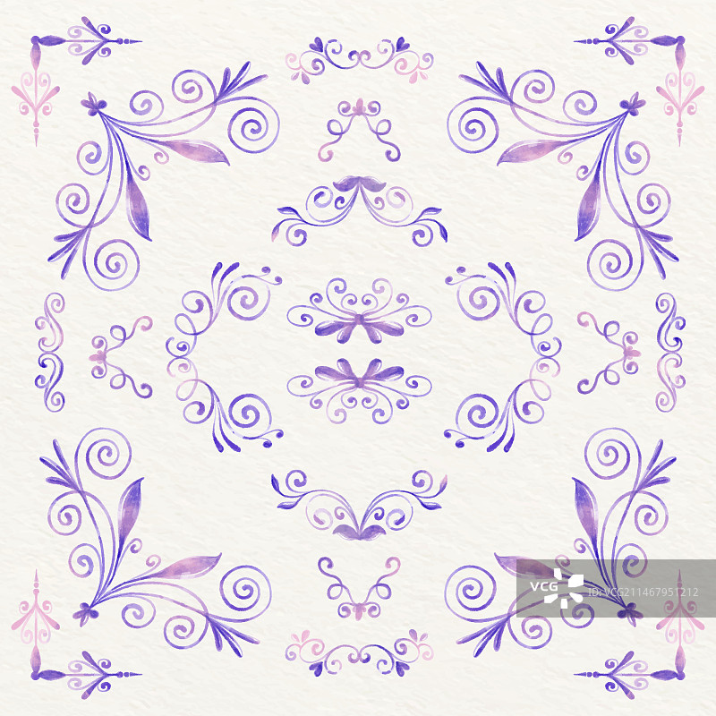 水彩花卉婚礼相册装饰图片素材