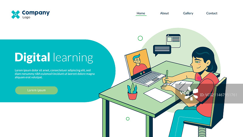在线学习引导页设计图片素材