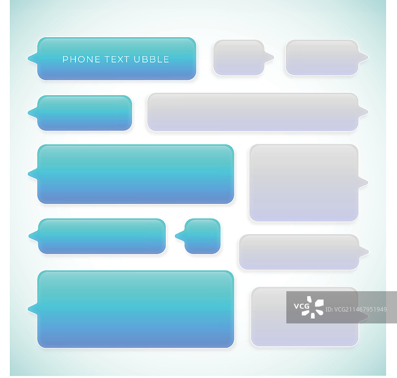 渐变手机消息气泡合集图片素材