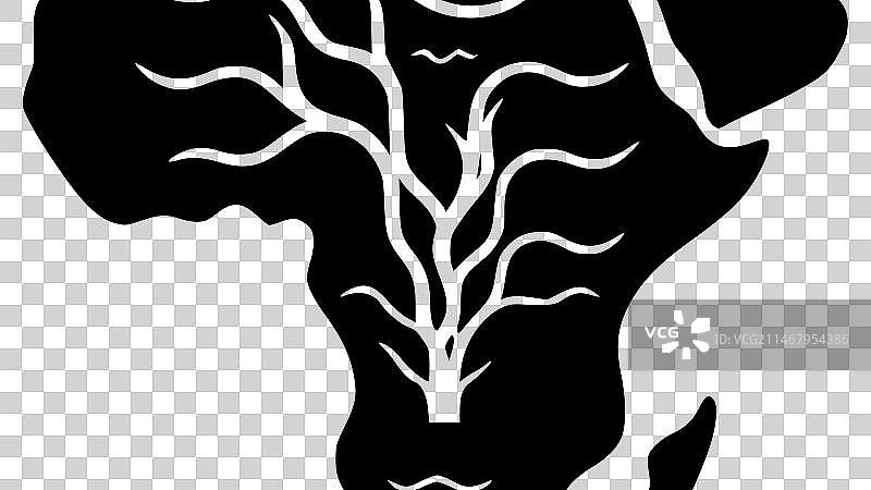 非洲极简主义和简约轮廓图片素材