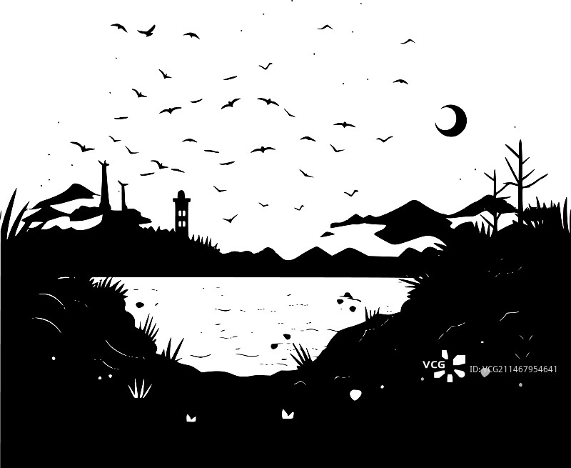 简约海滩背景图片素材