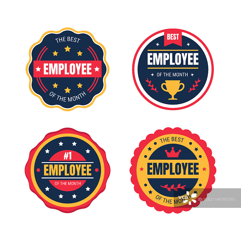 扁平风格每月最佳员工图片素材