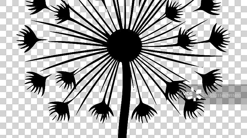 蒲公英扁平风简约logo图片素材