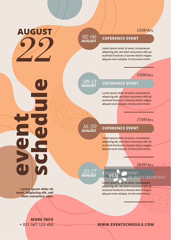 扁平风格活动日程模板图片素材