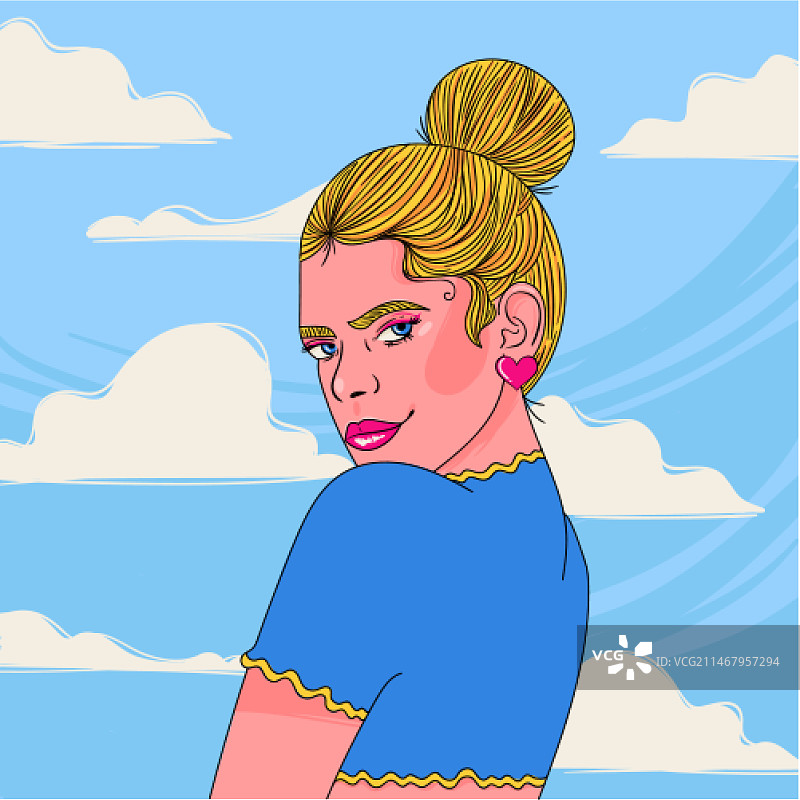 手绘波普艺术新潮流插画图片素材