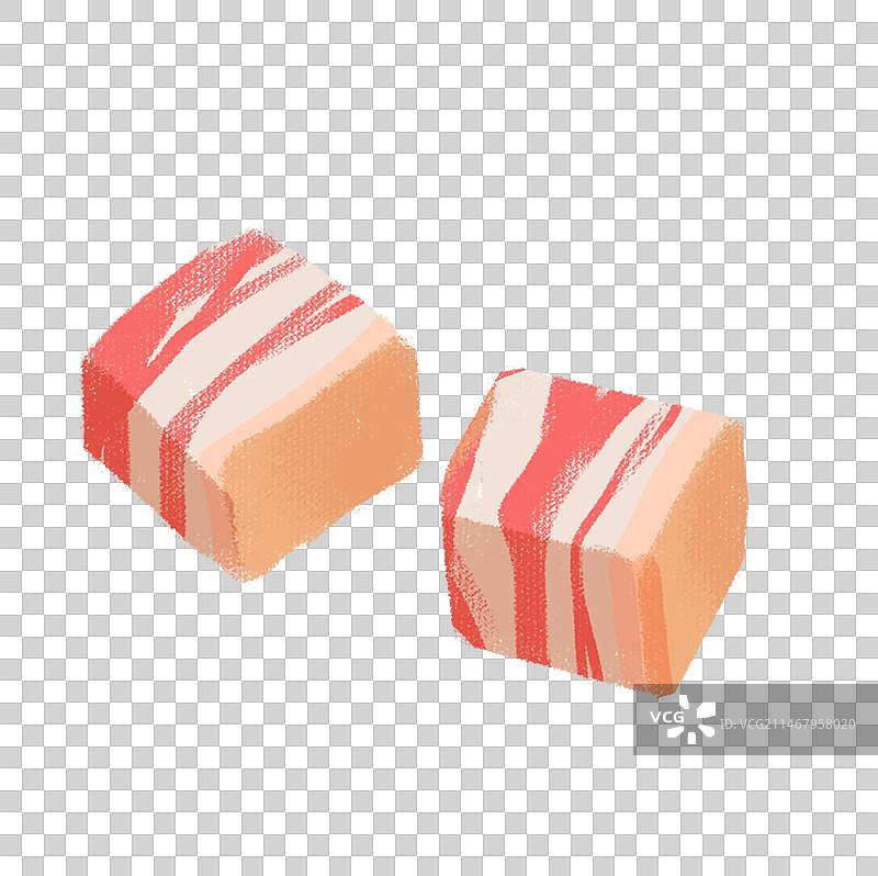 两块五花肉猪肉食材图片素材