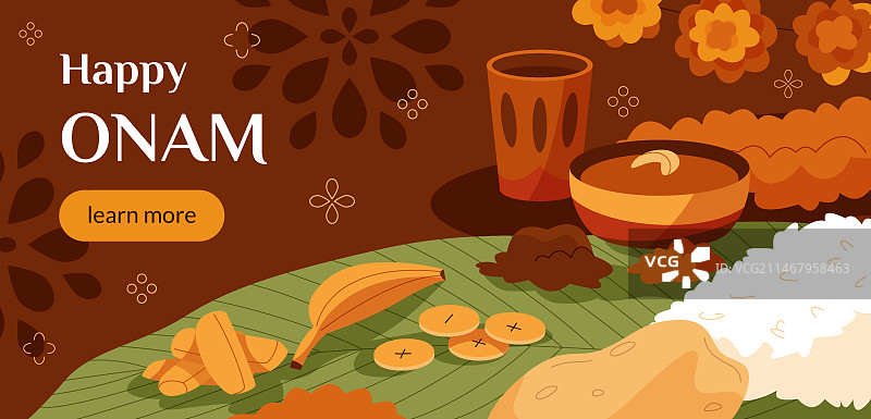 扁平风格奥南节横幅模板图片素材